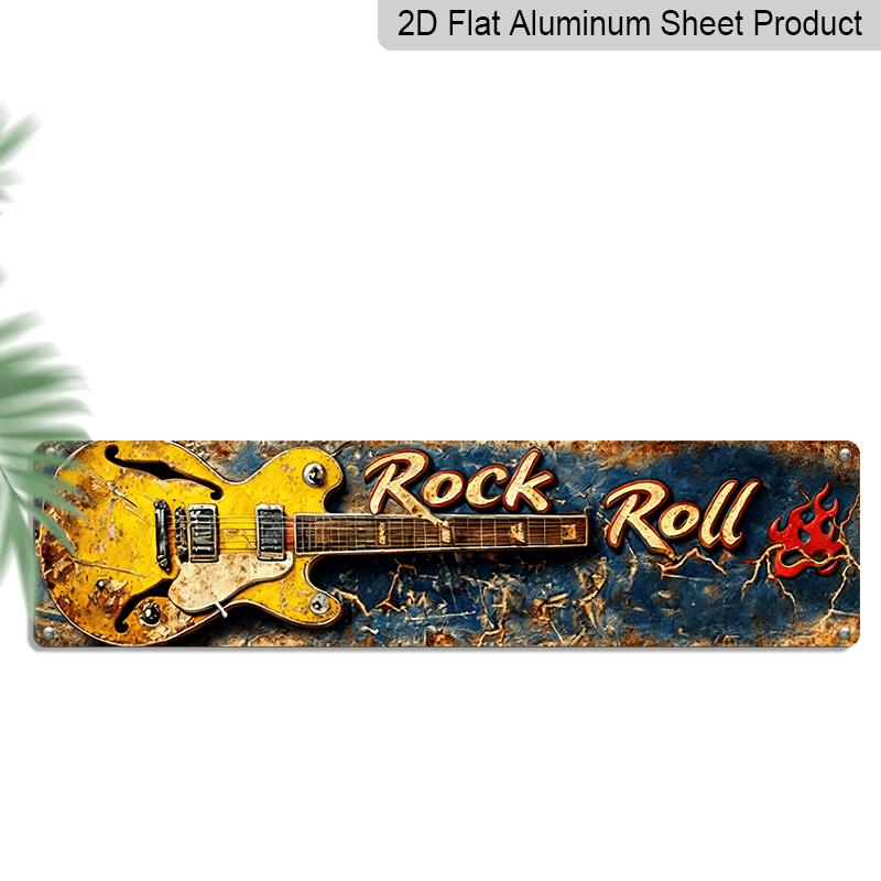2D FLAT-retro Aluminum Decorative Sign, Rock Electric Guitar Pattern with 2D Plane Design, Ideal for Decorating Your Home, Bar or Garage.The Size Is 40cm x 10cm
2D FLAT-retro Aluminum Decorative Sign, Rock Electric Guitar Pattern with 2D Plane Design, Ideal for Decorating Your Home, Bar or Garage.The Size Is 40cm x 10cm