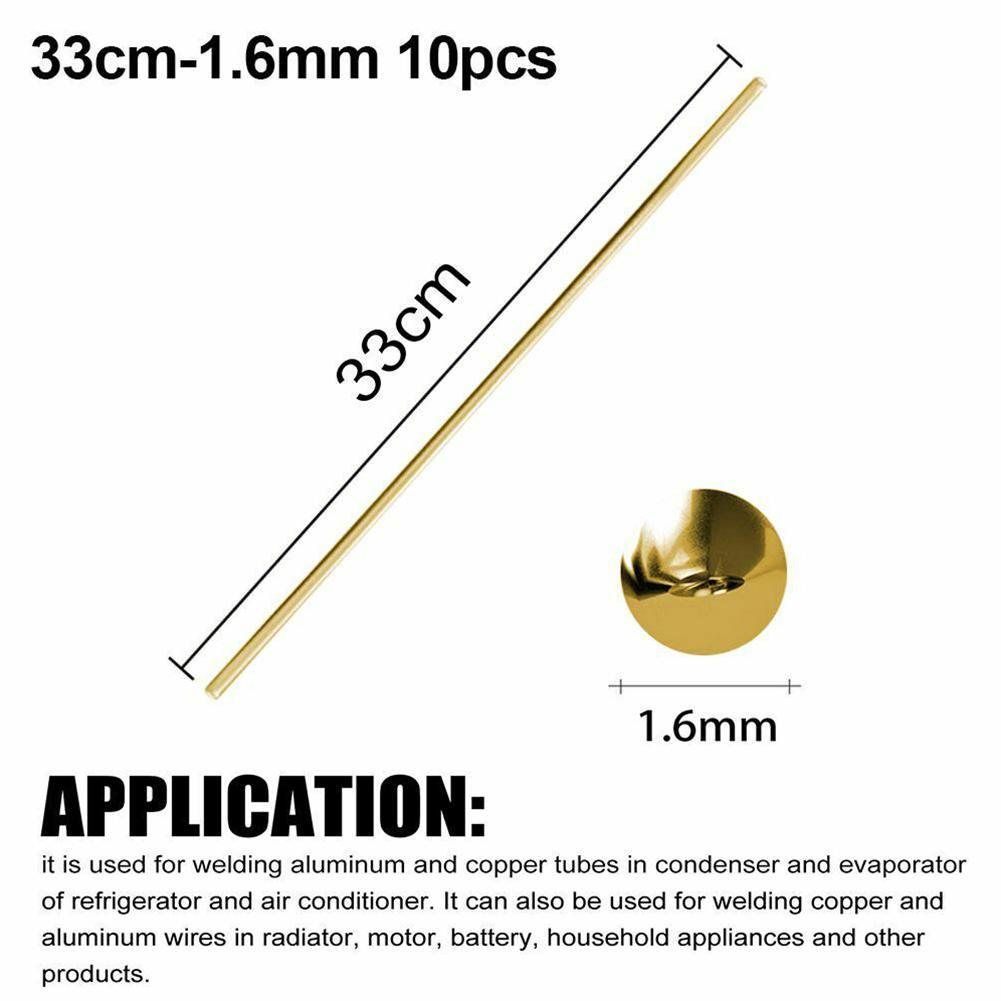 10pcs Brass Welding Rods Low Temperature Soldering Tool Weld Flux Welding Wire Welding Rods For Automotive Electrical Industries
10pcs Brass Welding Rods Low Temperature Soldering Tool Weld Flux Welding Wire Welding Rods For Automotive Electrical Industries