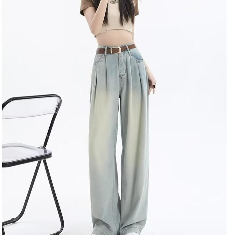 Korean Style High Waist Wide Leg Jeans - Women s Retro Pleated Loose Straight-Leg Pants for Spring & Autumn XL: 155-165CM, 121-131 lbs
Korean Style High Waist Wide Leg Jeans - Women s Retro Pleated Loose Straight-Leg Pants for Spring & Autumn XL: 155-165CM, 121-131 lbs