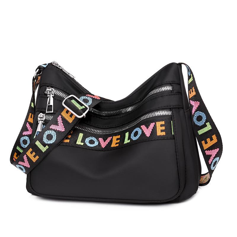 Oxford Fabric Shoulder Crossbody Bag Women Large Capacity Multiple Pockets Letter Print Korean Style Fashi Trendy чёрный
Oxford Fabric Shoulder Crossbody Bag Women Large Capacity Multiple Pockets Letter Print Korean Style Fashi Trendy чёрный