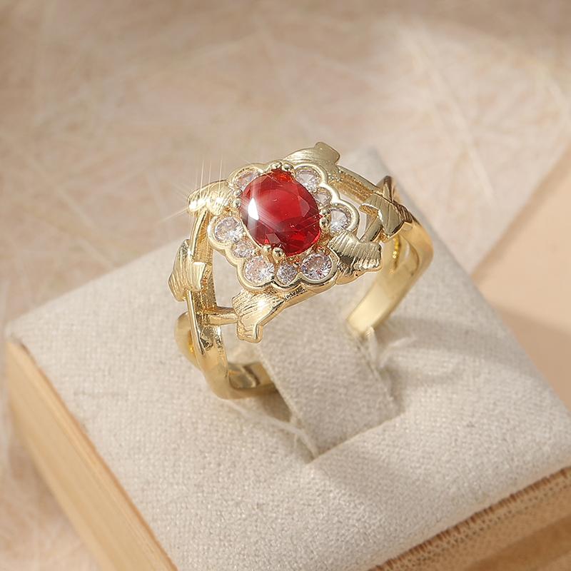 Gorgeous Gold Color Inlaid White Red CZ Leaf Women s Ring Geometry Daily Wear Party Zircon 10
Gorgeous Gold Color Inlaid White Red CZ Leaf Women s Ring Geometry Daily Wear Party Zircon 10