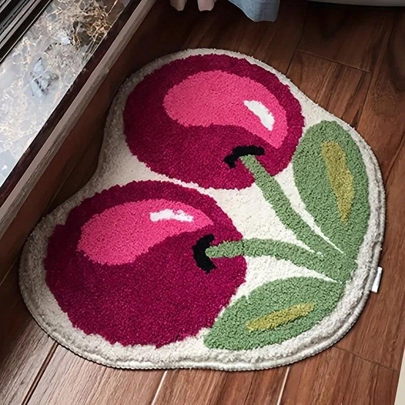 Cute Cherry Bath Mat, Absorbent Microfiber Bathroom Rugs, Fluffy Non-Slip Fruit Shaped Doormat, Bathtub Carpet For Bathroom 60X50CM
Cute Cherry Bath Mat, Absorbent Microfiber Bathroom Rugs, Fluffy Non-Slip Fruit Shaped Doormat, Bathtub Carpet For Bathroom 60X50CM