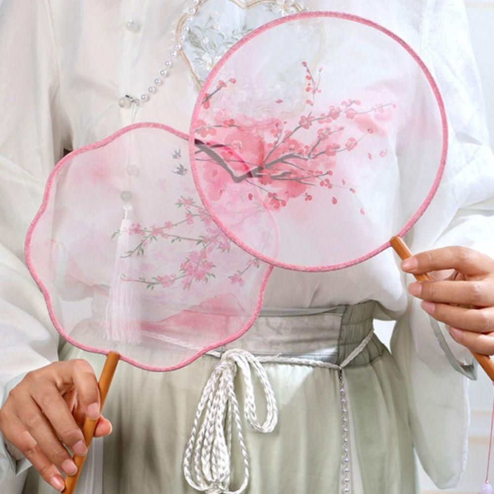 Handheld Chinese Style Round Fan with Pendant Silk Fan Classical Embroidery Fan Chinese Wedding Style 1
Handheld Chinese Style Round Fan with Pendant Silk Fan Classical Embroidery Fan Chinese Wedding Style 1