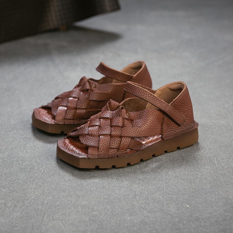 Johnature Genuine Leather Woven Peep Toe Sandals Retro Breathable And Comfortable Women s Shoes 40 темно-коричневого кольору
Johnature Genuine Leather Woven Peep Toe Sandals Retro Breathable And Comfortable Women s Shoes 40 темно-коричневого кольору