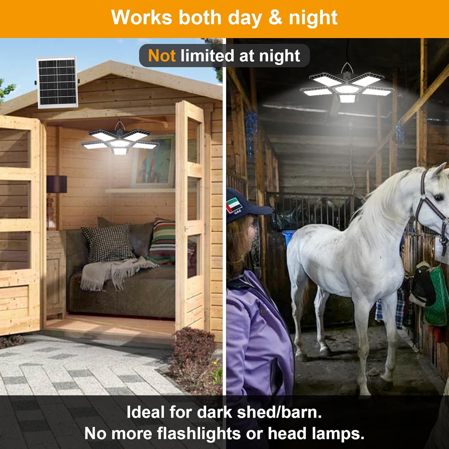 Solar Light for Shed with 2 Modes - 267 LED Pendant Lamp, Tempered Glass Solar Panel, Indoor Outdoor Use United States
Solar Light for Shed with 2 Modes - 267 LED Pendant Lamp, Tempered Glass Solar Panel, Indoor Outdoor Use United States