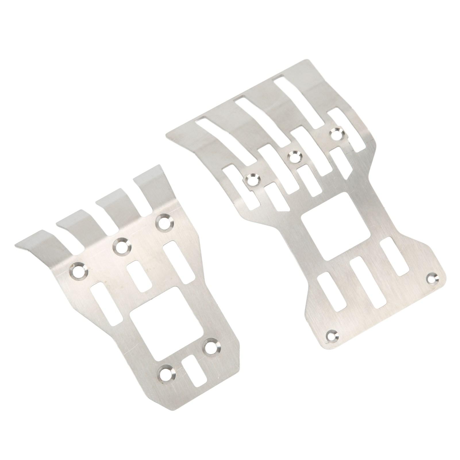 2Pcs RC Front Rear Chassis Skid Plates Stainless Steel Silver Armor Protection Plate RC Accessories
2Pcs RC Front Rear Chassis Skid Plates Stainless Steel Silver Armor Protection Plate RC Accessories