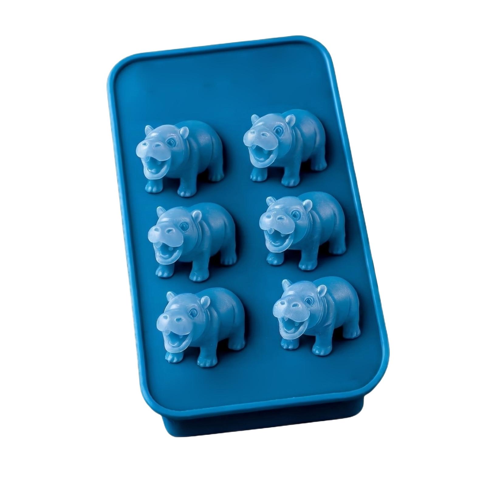 Silicone Hippo Shaped Ice Cube Tray Flexible Mold for Making Ice Cubes Chocolate Candy or Jelly with 6 Cavities Durable Food Grade Material One Size
Silicone Hippo Shaped Ice Cube Tray Flexible Mold for Making Ice Cubes Chocolate Candy or Jelly with 6 Cavities Durable Food Grade Material One Size