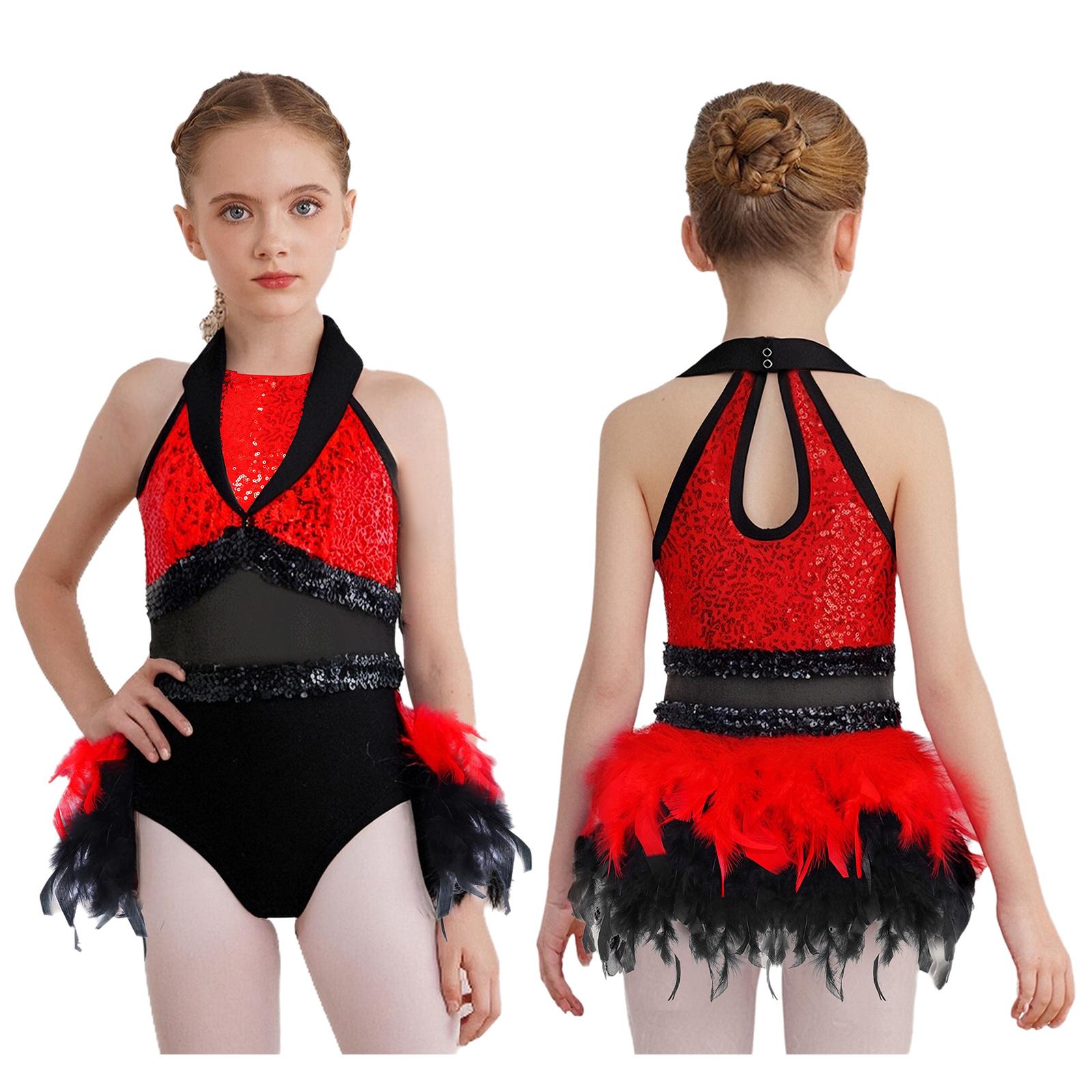 Girls Jazz Dance Leotard Turn-Down Collar Sleeveless Sheer Mesh Keyhole Back Shiny Sequins Feather 7-8 Years червоний
Girls Jazz Dance Leotard Turn-Down Collar Sleeveless Sheer Mesh Keyhole Back Shiny Sequins Feather 7-8 Years червоний