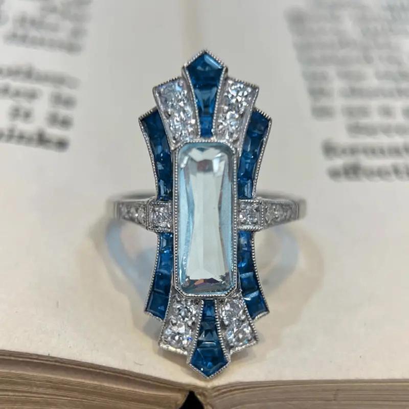 Huitan Luxury Lady Temperament Rings with Blue Cubic Zirconia Fashion Exquisite Finger Accessories Gorgeous Anniversary Gifts 7
Huitan Luxury Lady Temperament Rings with Blue Cubic Zirconia Fashion Exquisite Finger Accessories Gorgeous Anniversary Gifts 7
