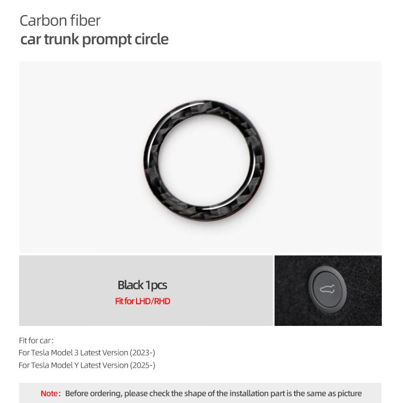 For Tesla 2019- Model 3 Highland 2025 Model Y Juniper Carbon Fiber Rear Trunk Switch Prompt Circle Trim Sticker Car Accessories
For Tesla 2019- Model 3 Highland 2025 Model Y Juniper Carbon Fiber Rear Trunk Switch Prompt Circle Trim Sticker Car Accessories
