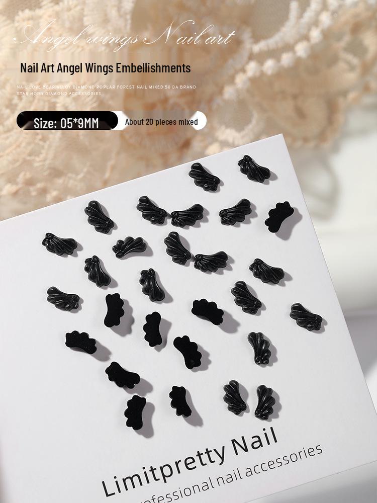Мини 3D Ангельские крылья Смола Украшения для нейл-арта, Набор из 20 штук, Черно-белые
Мини 3D Ангельские крылья Смола Украшения для нейл-арта, Набор из 20 штук, Черно-белые