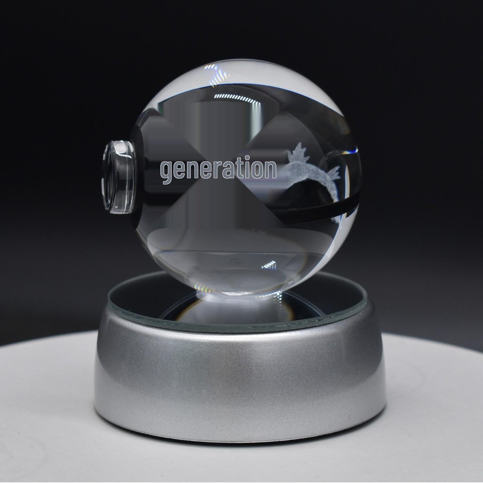 Креативна кришталева куля 3D Іві Покемон Сонце-Місяць: Барвистий, Світний Дитячий Подарунок Base: 6.3CM, Ball: 5CM
Креативна кришталева куля 3D Іві Покемон Сонце-Місяць: Барвистий, Світний Дитячий Подарунок Base: 6.3CM, Ball: 5CM