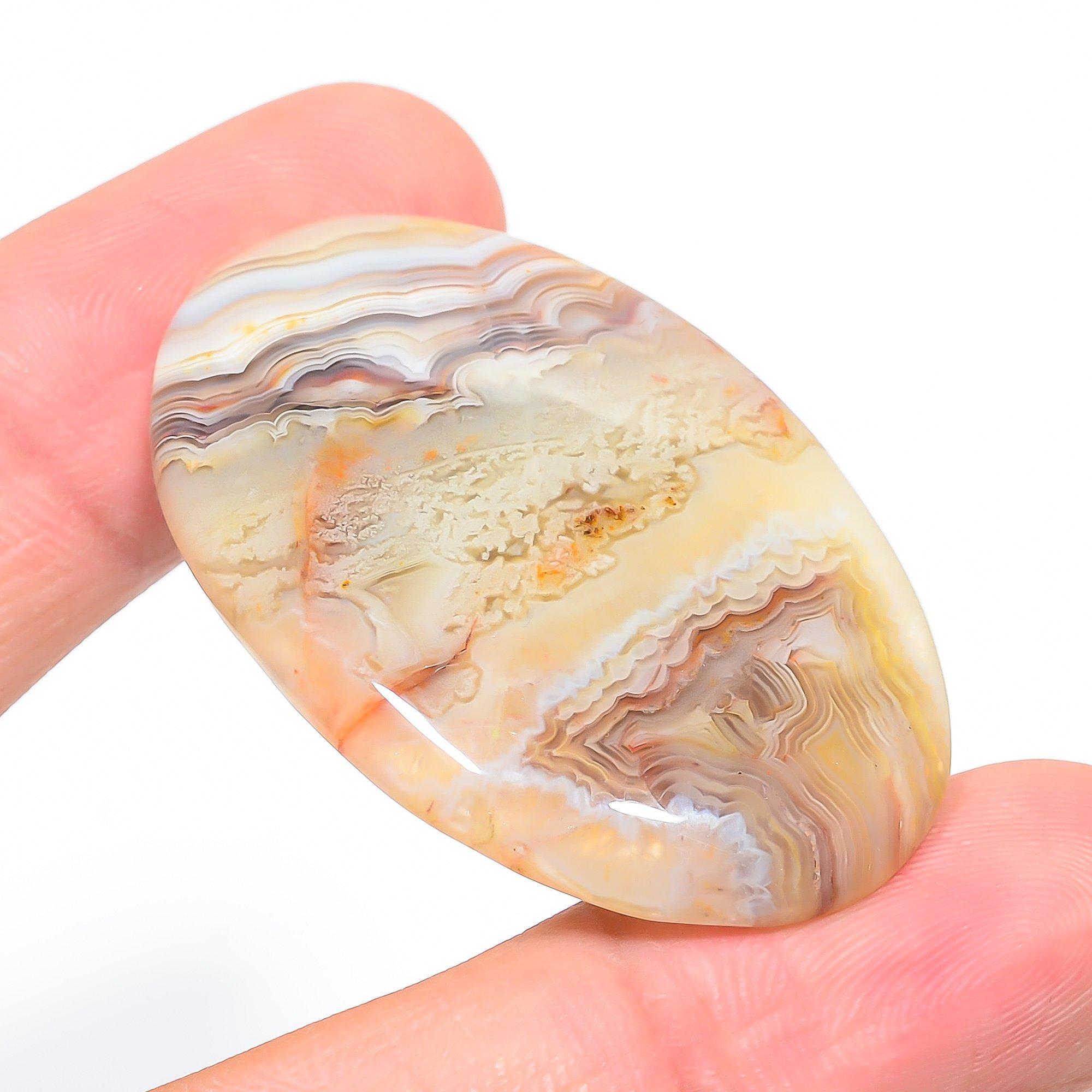 Natural Laguna Lace Agate 3x4.3cm Cabochon Fine Loose Gemstone 65.9Cts. G8s45 різнокольоровий
Natural Laguna Lace Agate 3x4.3cm Cabochon Fine Loose Gemstone 65.9Cts. G8s45 різнокольоровий