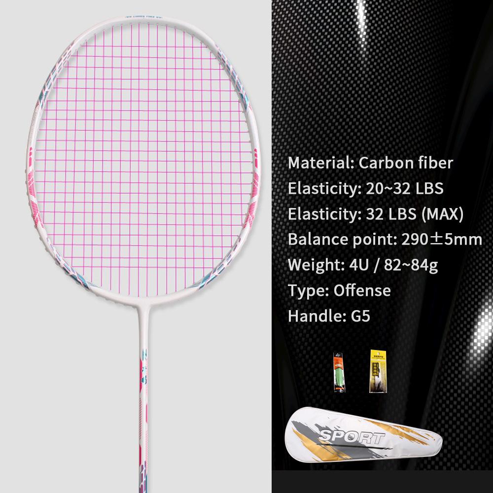 21-30 LBS badminton racket carbon fiber man woman adult high elasticity durable major Attack racket defense Competition level 21LBS
21-30 LBS badminton racket carbon fiber man woman adult high elasticity durable major Attack racket defense Competition level 21LBS