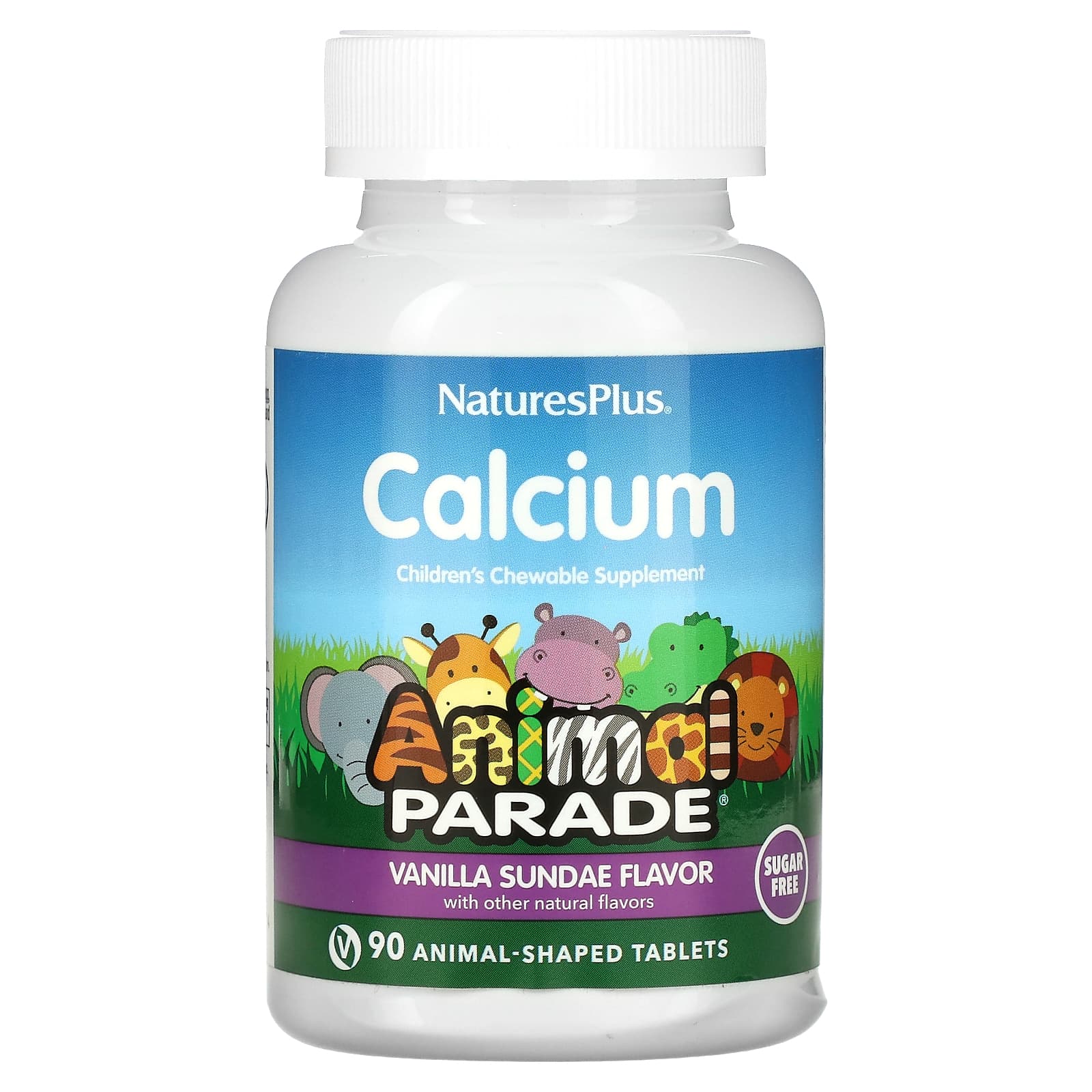 Animal Parade, Chewable Calcium Supplement for Children, Vanilla Sundae Flavor, Sugar Free, Animal Shaped, 90 Tablets
Animal Parade, Chewable Calcium Supplement for Children, Vanilla Sundae Flavor, Sugar Free, Animal Shaped, 90 Tablets