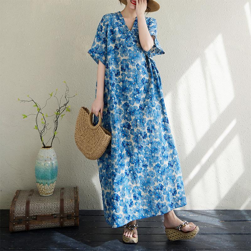 DIMANAF New 2025 Plus Size Summer Dress Women Floral Vintage Casual V-Neck Dress Loose Dress Maxi One Size синий
DIMANAF New 2025 Plus Size Summer Dress Women Floral Vintage Casual V-Neck Dress Loose Dress Maxi One Size синий