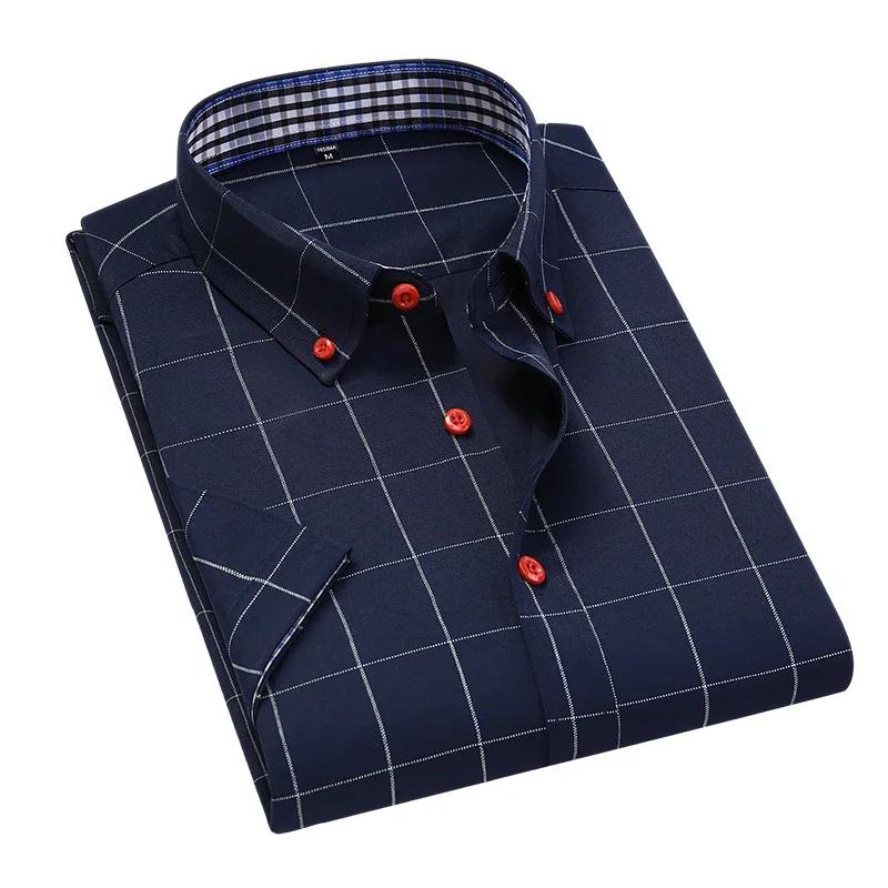 Summer Men Shirts Short Sleeve Plaid Shirt Slim Casual Button Up Dress Shirts Men Big Size M-5XL Anti-wrinkle Soft 5XL
Summer Men Shirts Short Sleeve Plaid Shirt Slim Casual Button Up Dress Shirts Men Big Size M-5XL Anti-wrinkle Soft 5XL