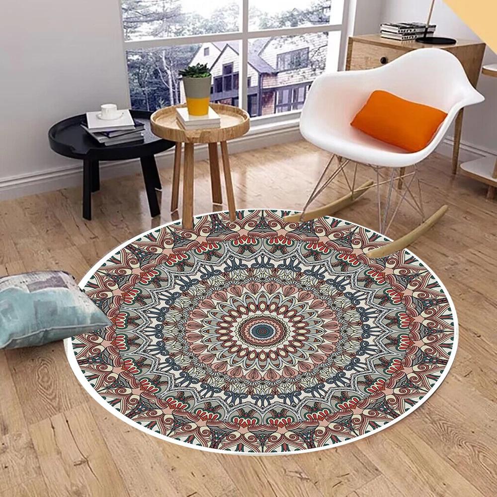 Boho Round Rug with Floral Mandala Pattern – Non-Slip Floor Mat for Bohemian Home Decor Diameter 60cm
Boho Round Rug with Floral Mandala Pattern – Non-Slip Floor Mat for Bohemian Home Decor Diameter 60cm