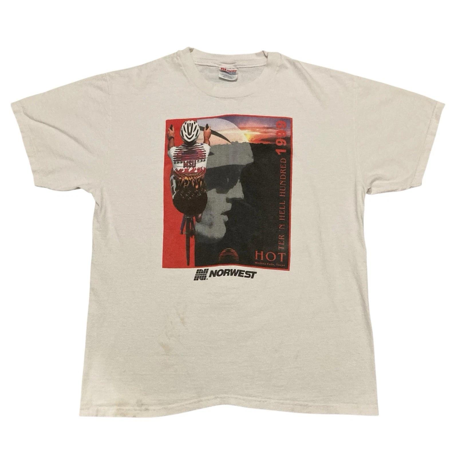 VTG Hotter n Hell Hundred Bike Race 1999 T-shirt Large 100% Cotton White Hanes L
VTG Hotter n Hell Hundred Bike Race 1999 T-shirt Large 100% Cotton White Hanes L