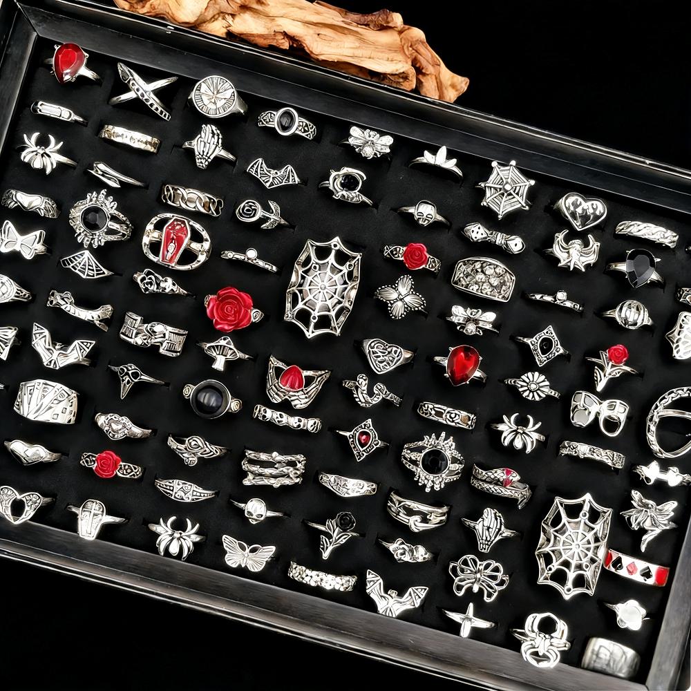 10/20Pieces Vintage Punk Skull Rings Set For Women Men Mix Style Fashion Gothic Hip Hop Eye Spider Jewelry Party Gifts Mix Size15-19mm&10Pieces
10/20Pieces Vintage Punk Skull Rings Set For Women Men Mix Style Fashion Gothic Hip Hop Eye Spider Jewelry Party Gifts Mix Size15-19mm&10Pieces