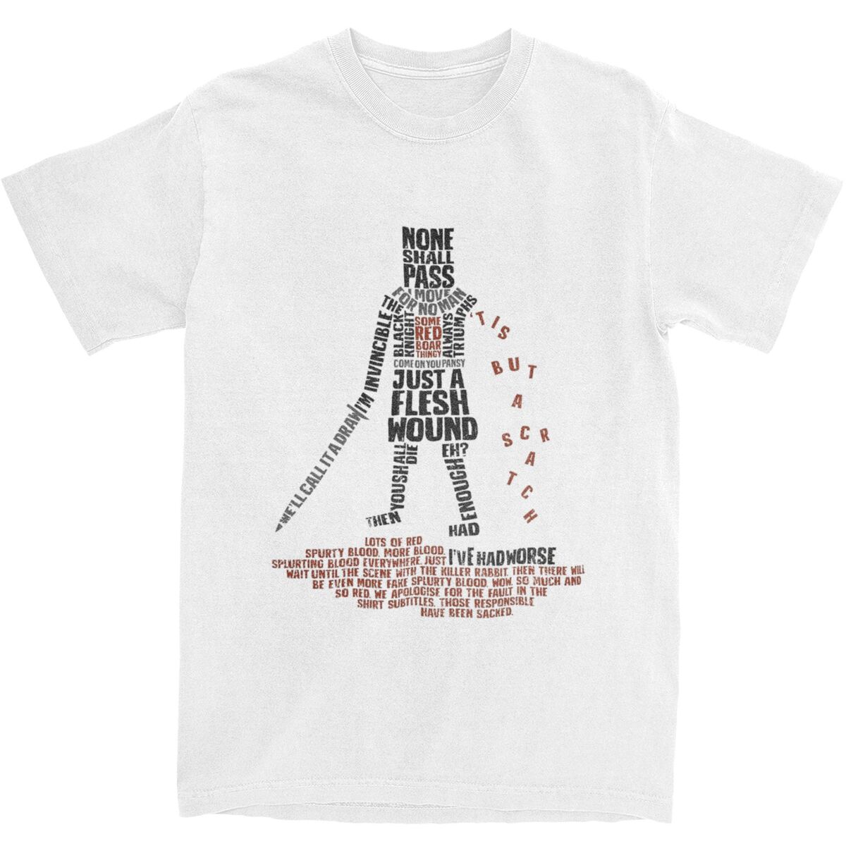 Black Knight Tis But A Scratch Apparel T-Shirts for Men Women Holy Grail Amazing 100% Cotton New Arrival Tee XXXXXL бордовий
Black Knight Tis But A Scratch Apparel T-Shirts for Men Women Holy Grail Amazing 100% Cotton New Arrival Tee XXXXXL бордовий
