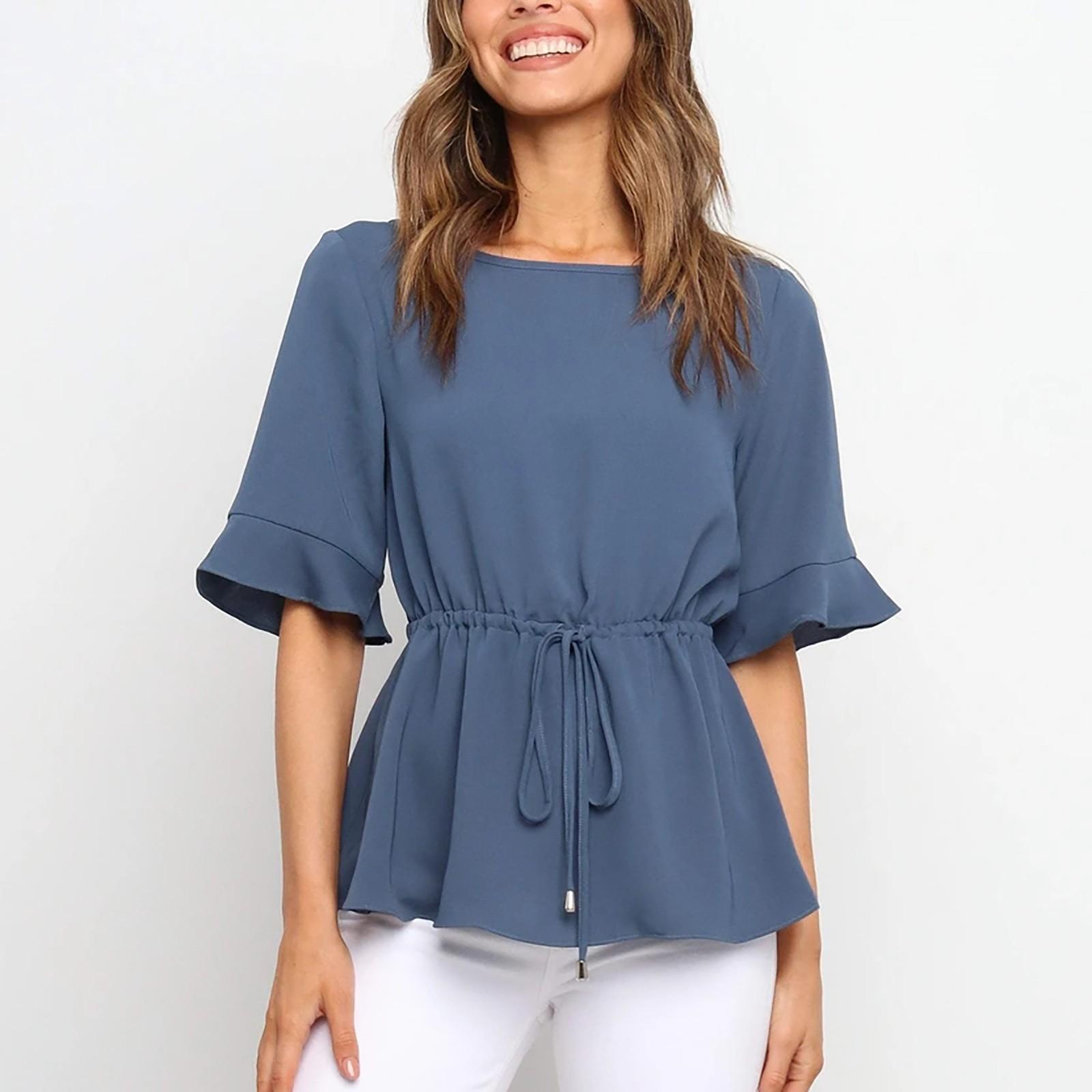 Women Fashion Plus Size Round Neck Short Sleeved Solid Colours Long T-shirt Tops
Women Fashion Plus Size Round Neck Short Sleeved Solid Colours Long T-shirt Tops