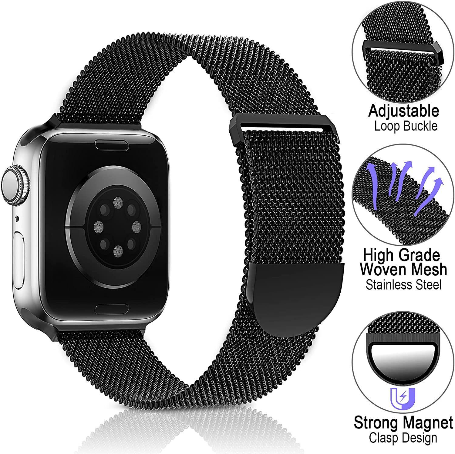 Applicable Apple Watch Strap Apple Watch7 Stainless Steel Metal Milanese Buckle Magnetic Wristband
Applicable Apple Watch Strap Apple Watch7 Stainless Steel Metal Milanese Buckle Magnetic Wristband