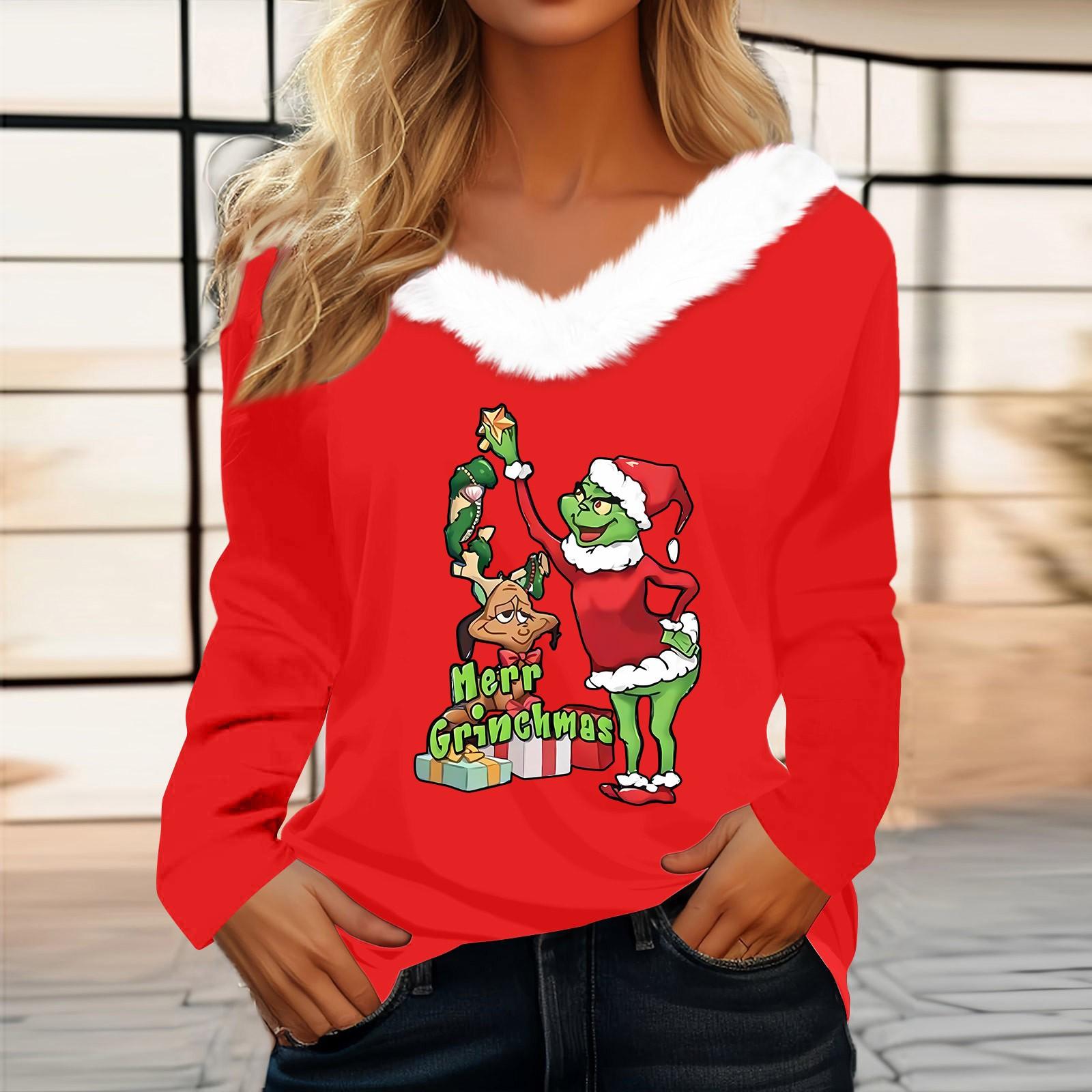 Women s T Shirt Tee Christmas Shirt Long Sleeve Party Christmas Fleece Collar V Neck Top XXL винный
Women s T Shirt Tee Christmas Shirt Long Sleeve Party Christmas Fleece Collar V Neck Top XXL винный