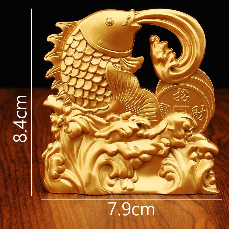 Sand gold Chinese carp leaps longmen golden arowana opens housewarming metal ornaments living room office decorations
Sand gold Chinese carp leaps longmen golden arowana opens housewarming metal ornaments living room office decorations
