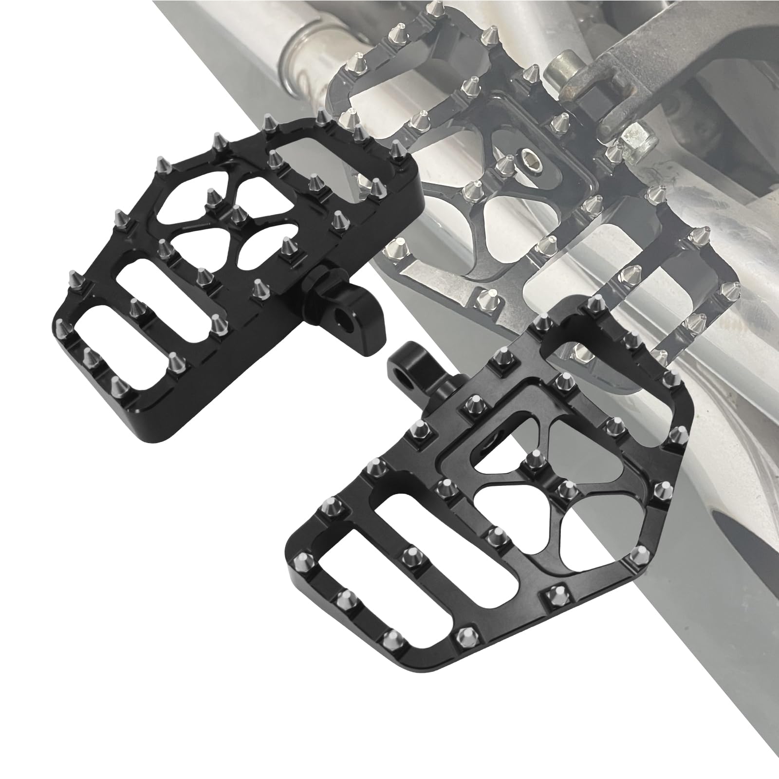 HDBUBALUS Motorcycle Front Rear Floor Board Foot Pegs Foot Pedals Black Aluminum Stainless Steel Spikes for Harley
HDBUBALUS Motorcycle Front Rear Floor Board Foot Pegs Foot Pedals Black Aluminum Stainless Steel Spikes for Harley