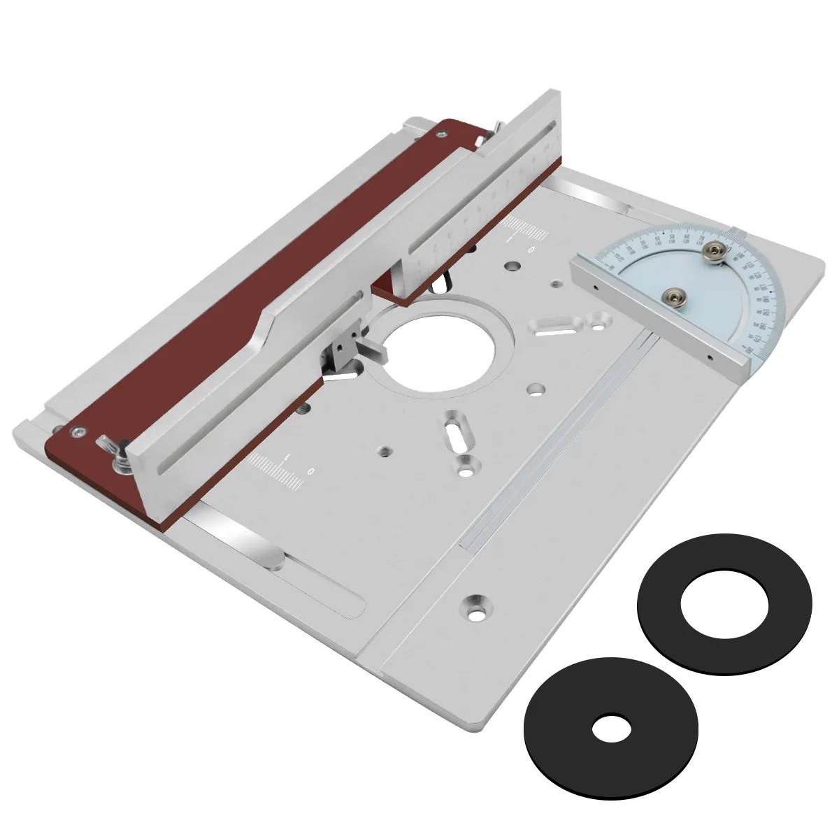 Aluminium Router Table Insert Plate with Sliding Tenoning Fence Electric Wood Milling Miter Gauge Guide Kit Carpenter Slotting
Aluminium Router Table Insert Plate with Sliding Tenoning Fence Electric Wood Milling Miter Gauge Guide Kit Carpenter Slotting