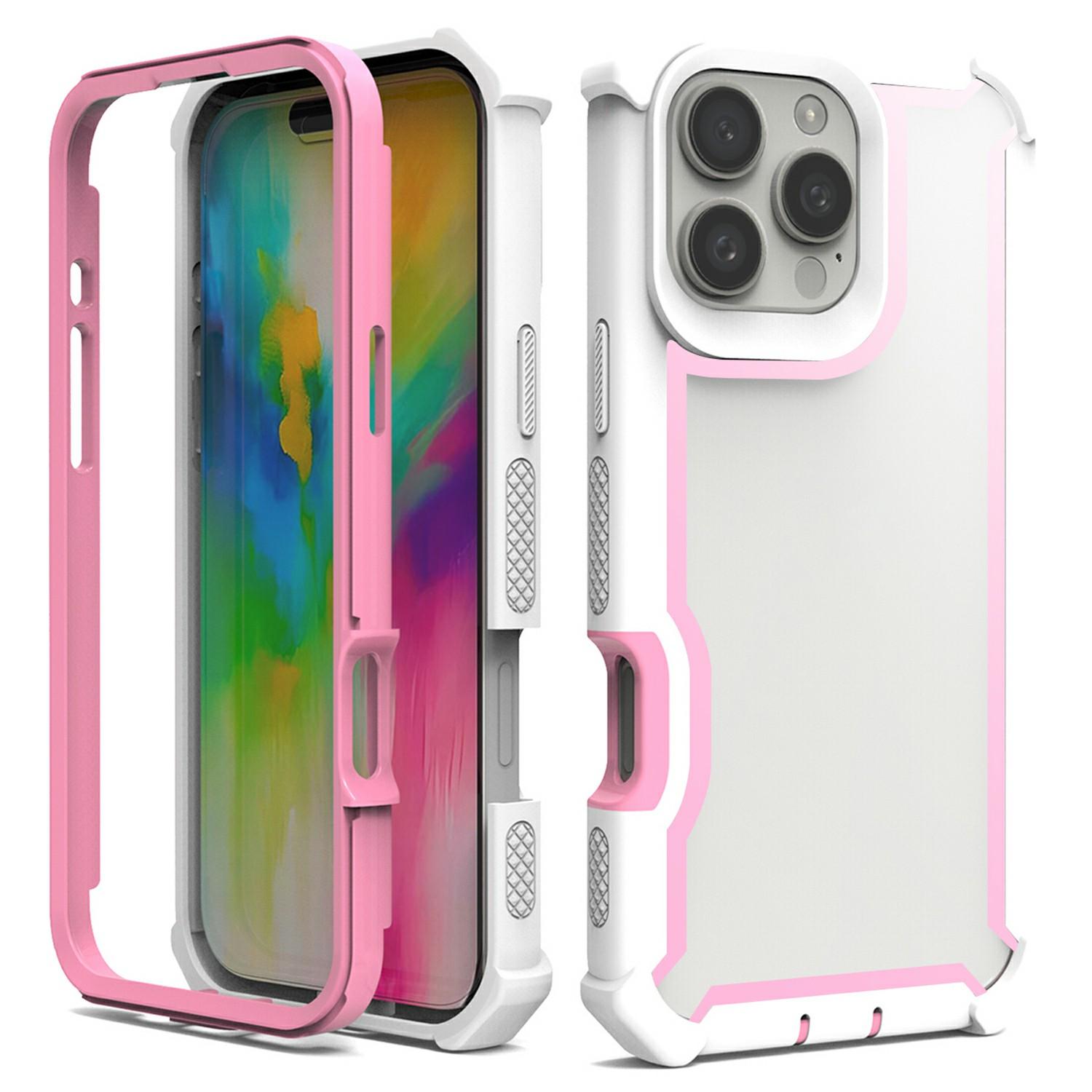For iPhone 16 Pro Max Case Clear Detachable 2 in 1 Shockproof TPU+PC Phone Back Cover Pink
For iPhone 16 Pro Max Case Clear Detachable 2 in 1 Shockproof TPU+PC Phone Back Cover Pink