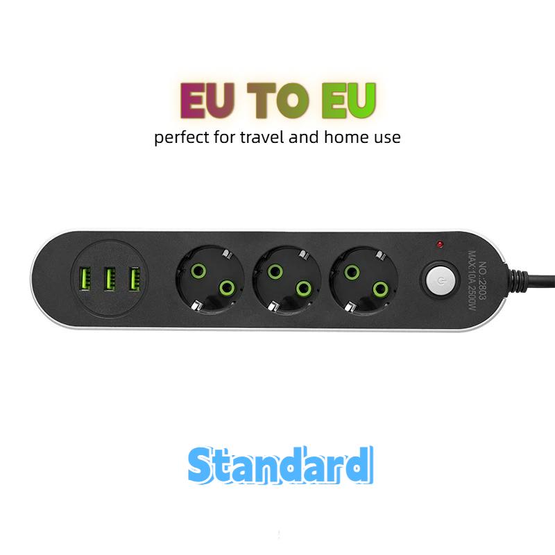 5M EU Power Strip - 2 Round Pin Plug, USB Travel Adapter with 5-Meter Extension Cable Standard
5M EU Power Strip - 2 Round Pin Plug, USB Travel Adapter with 5-Meter Extension Cable Standard