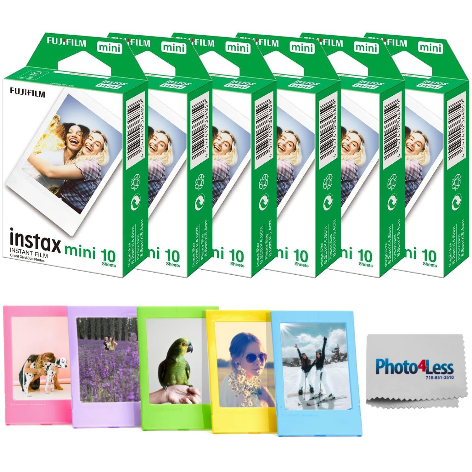 Fujifilm Instax Mini Instant Film Value Pack - набір із 60 пластикових фоторамок для міні-плівок різних кольорів і тканин
Fujifilm Instax Mini Instant Film Value Pack - набір із 60 пластикових фоторамок для міні-плівок різних кольорів і тканин