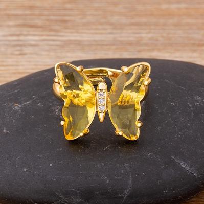 Nidin New Fashion Design Gorgeous Butterfly Ring Sweet 10 Colors Transparent Crystal Adjustable Rings for Women Party Jewelry жовтий
Nidin New Fashion Design Gorgeous Butterfly Ring Sweet 10 Colors Transparent Crystal Adjustable Rings for Women Party Jewelry жовтий