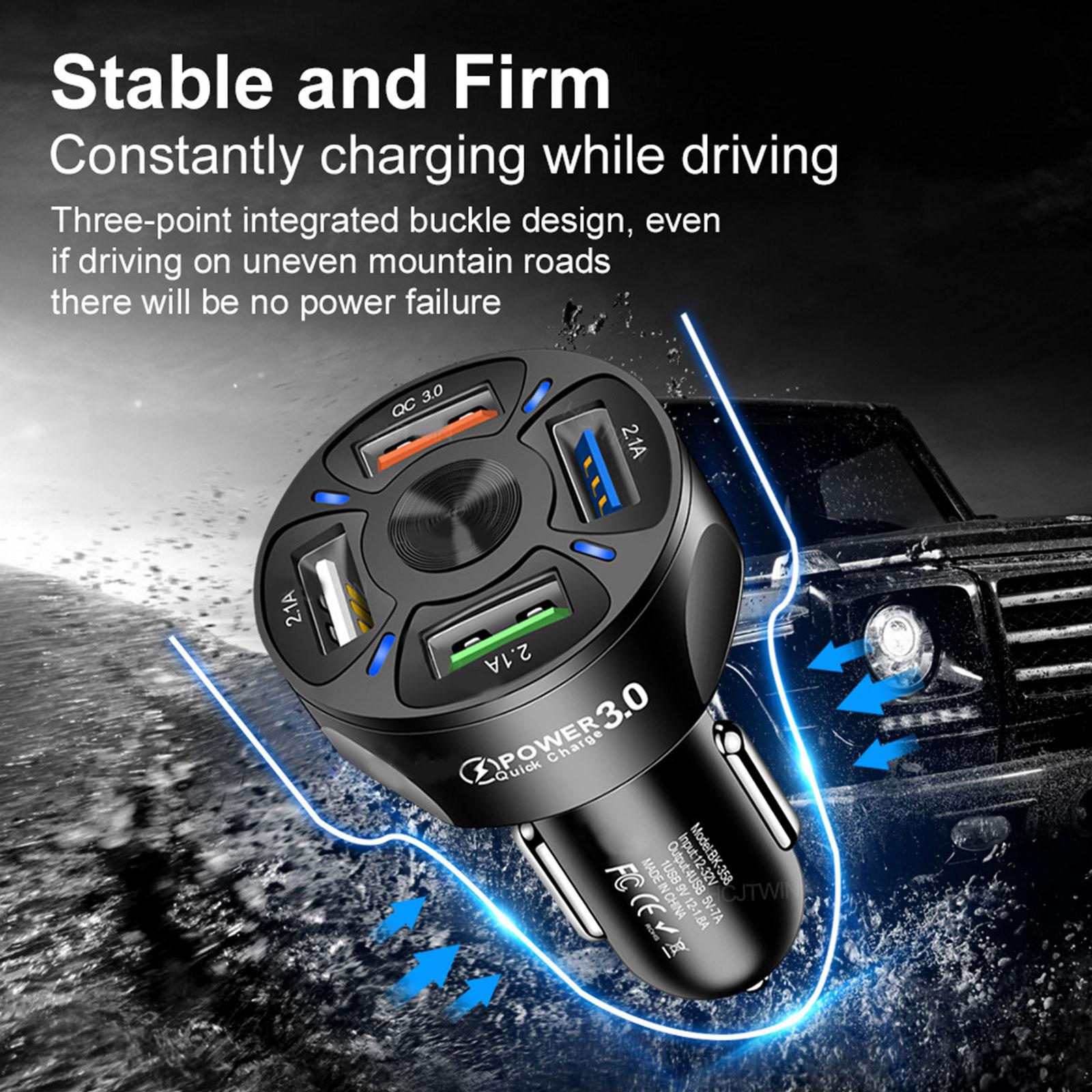 Universal 35W Car Charger 4 USB Car Charger QC 3.0 Fast Charging Car SUV Truck Power Adapter For Iphone 12 11 11 чёрный
Universal 35W Car Charger 4 USB Car Charger QC 3.0 Fast Charging Car SUV Truck Power Adapter For Iphone 12 11 11 чёрный