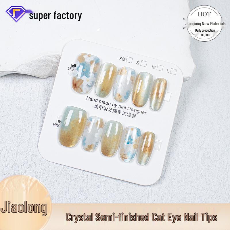 Jiaolong Cat Eye Ice Transparent Cute Handmade Nail Tips - Spring/Summer Collection Extra Small
Jiaolong Cat Eye Ice Transparent Cute Handmade Nail Tips - Spring/Summer Collection Extra Small