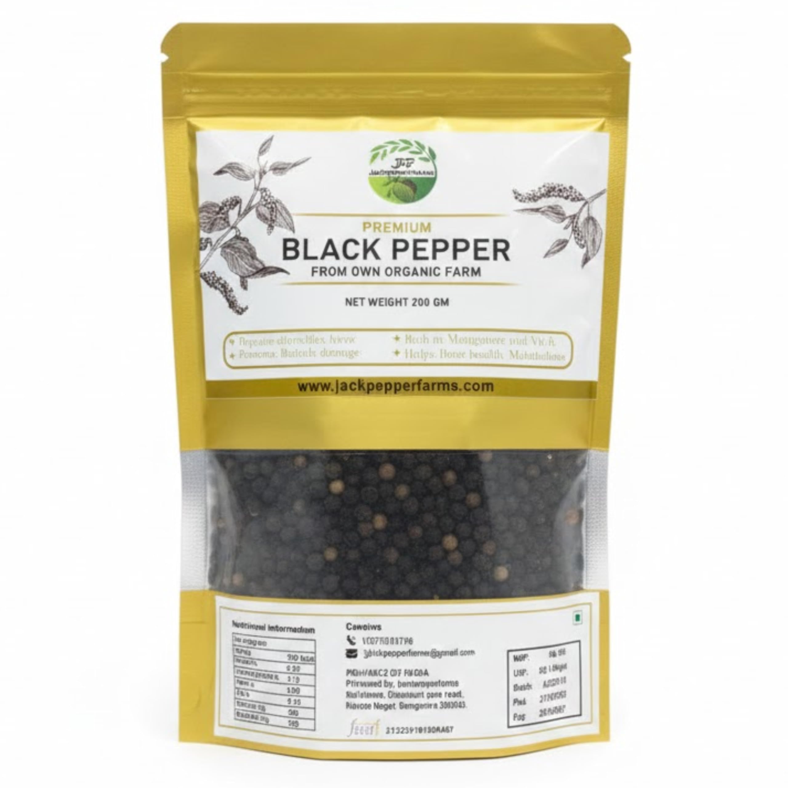 Premium Whole Black Pepper - 200gm Strong Aroma & Bold Peppercorns | Farm-Fresh Kali Mirch | Resealable Pack | Daily Cooking & Health Support
Premium Whole Black Pepper - 200gm Strong Aroma & Bold Peppercorns | Farm-Fresh Kali Mirch | Resealable Pack | Daily Cooking & Health Support