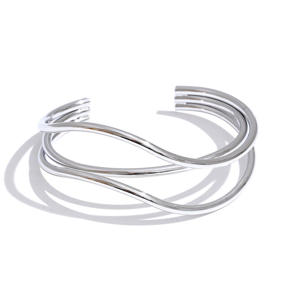 Yhpup 60mm Stainless Steel Layered Open Wrist Bracelet Bangle for Women Trendy Personalized Jewelry Tarnish Resistant
Yhpup 60mm Stainless Steel Layered Open Wrist Bracelet Bangle for Women Trendy Personalized Jewelry Tarnish Resistant