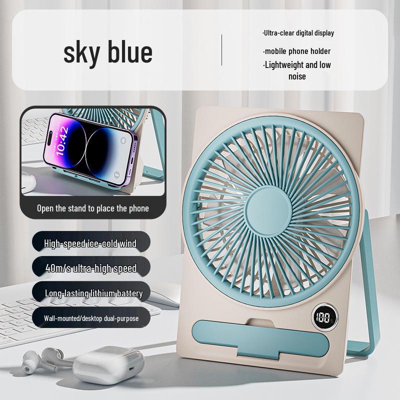 Portable Silent USB Desktop Fan with Digital Display for Dorms and Outdoor Use 145(L)x40(W)x180(H)mm небесно-голубой
Portable Silent USB Desktop Fan with Digital Display for Dorms and Outdoor Use 145(L)x40(W)x180(H)mm небесно-голубой