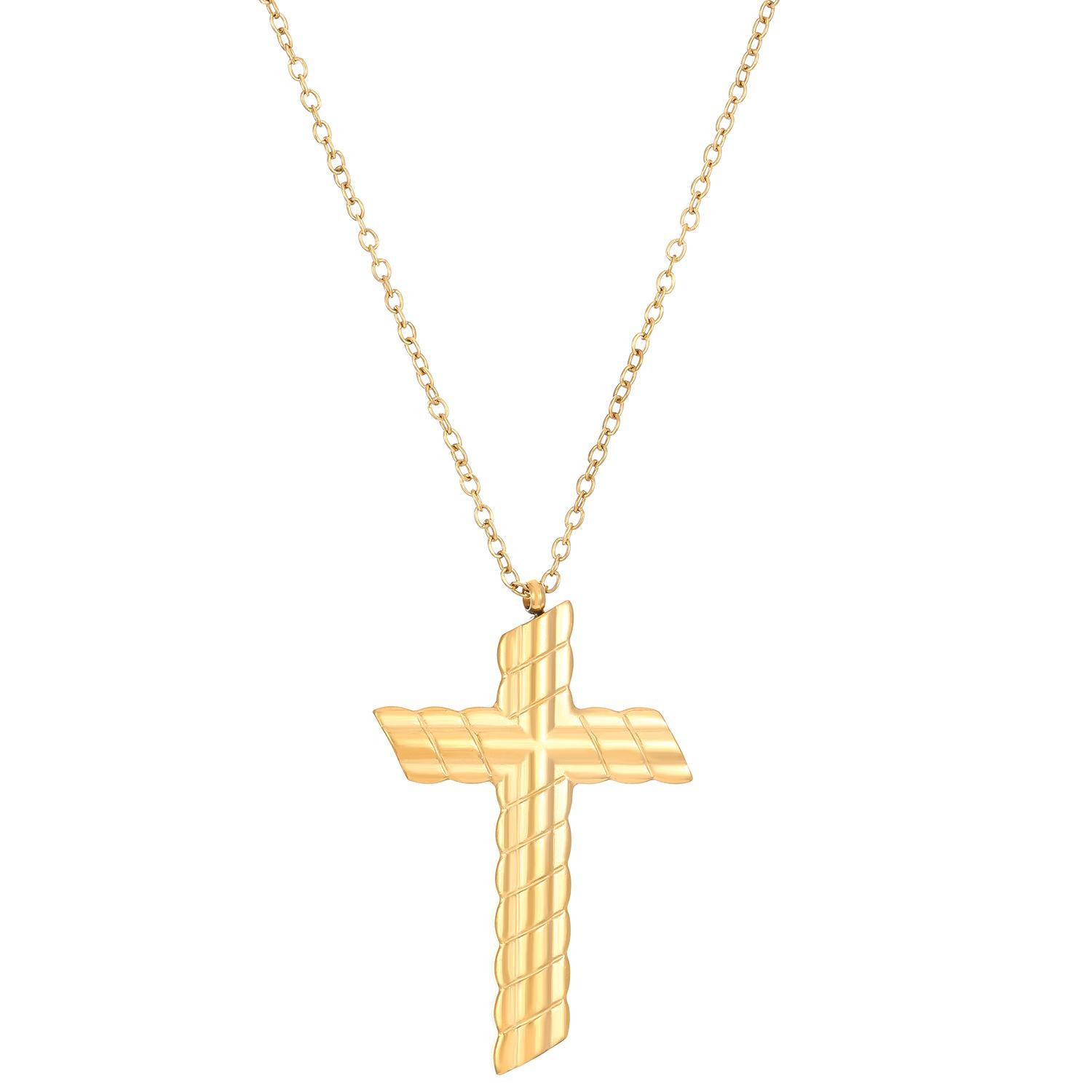 2026 Простое ожерелье с подвеской в виде креста Гидравлическая нержавеющая сталь Мужское и женское одинаковое ожерелье Позолоченное 18k Золото Ювелирные изделия Оптом
2026 Простое ожерелье с подвеской в виде креста Гидравлическая нержавеющая сталь Мужское и женское одинаковое ожерелье Позолоченное 18k Золото Ювелирные изделия Оптом