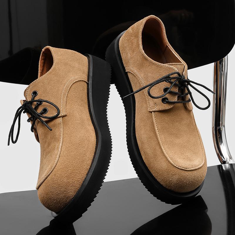 Couple Fashi Big Head Derby Business Thick Bottom Height Increasing Anti Slip Breathable Casual Commuter Shoes 38 хаки
Couple Fashi Big Head Derby Business Thick Bottom Height Increasing Anti Slip Breathable Casual Commuter Shoes 38 хаки