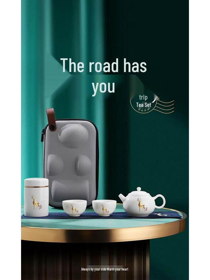 Chaxun Portable Suet Jade Ceramic Tea Set
Chaxun Portable Suet Jade Ceramic Tea Set