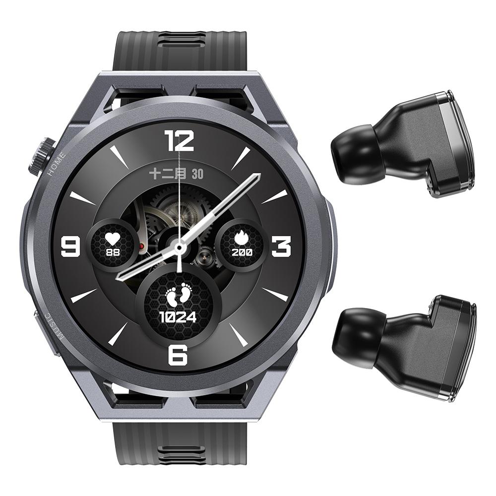 N18 2-in-1 Headset Smart Watch with Earbuds 1.53 Screen Heart Rate Blood Pressure Fitness Tracker 4GB FLASH Memory Grey
N18 2-in-1 Headset Smart Watch with Earbuds 1.53 Screen Heart Rate Blood Pressure Fitness Tracker 4GB FLASH Memory Grey