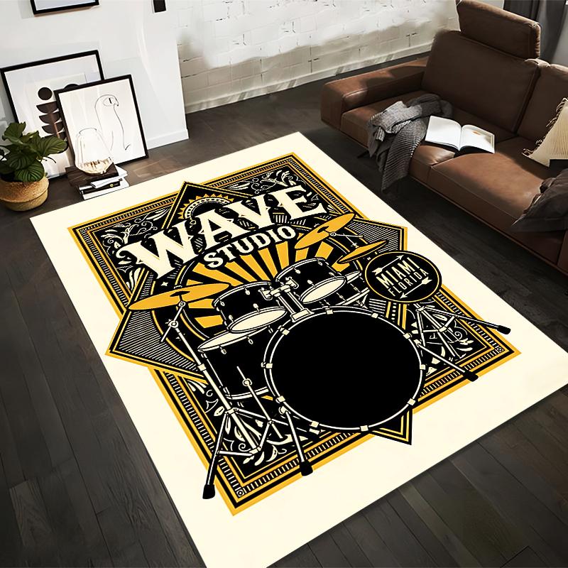 Wave Studio Drum Set Design Carpet, Vintage Miami Florida Style Rug Suitable for use as an anti-slip for living room bedroom sofas 40x60cm( 15x23in )
Wave Studio Drum Set Design Carpet, Vintage Miami Florida Style Rug Suitable for use as an anti-slip for living room bedroom sofas 40x60cm( 15x23in )