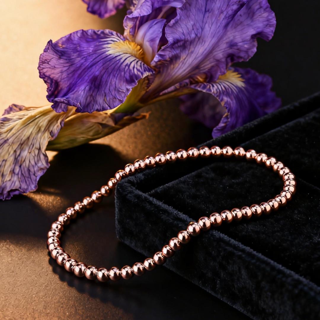 designer 18K rose gold color 4MM beads Chain Copper Bracelets for Women Fashion Party wedding Gifts fine Jewelry Y22534YY-
designer 18K rose gold color 4MM beads Chain Copper Bracelets for Women Fashion Party wedding Gifts fine Jewelry Y22534YY-