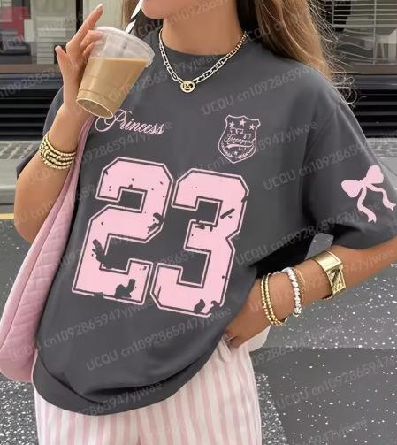 Summer Women s T-shirt with Letter and Number Print, Casual, Stylish, Comfortable, Trendy, Plus Size, Loose Fit 5XL
Summer Women s T-shirt with Letter and Number Print, Casual, Stylish, Comfortable, Trendy, Plus Size, Loose Fit 5XL