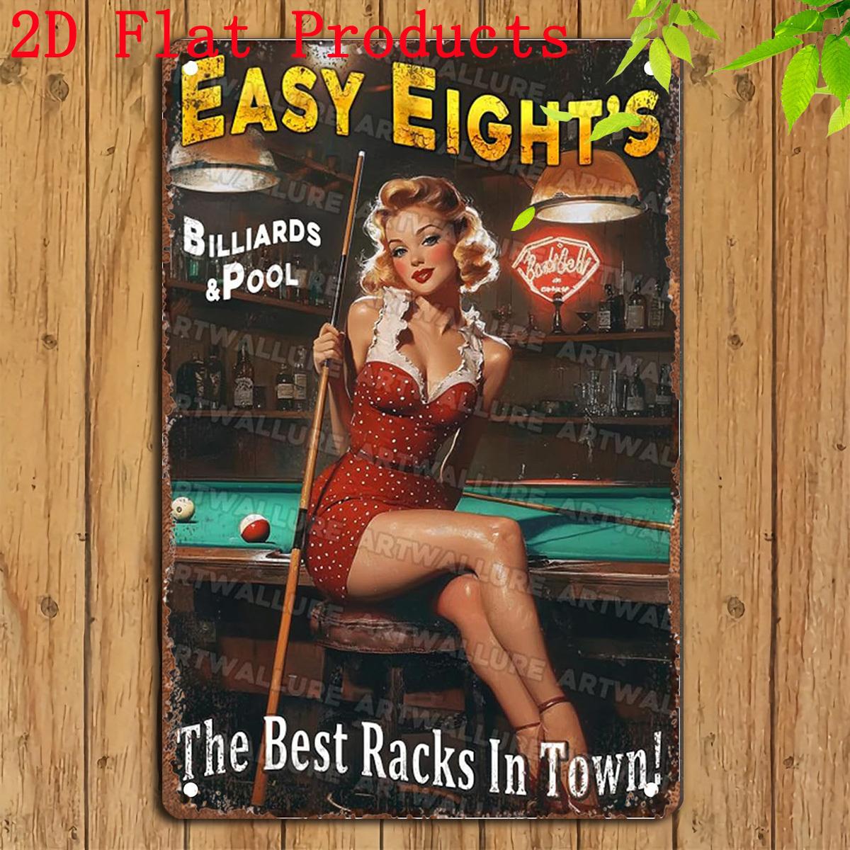 Vintage Billiard Pool PinUp Girl Metal Tin Sign Retro Easy Eights Bowling Alley Decor Red Blonde Hair Art HeavyDuty 20x30cm(7.8x11.8inch)
Vintage Billiard Pool PinUp Girl Metal Tin Sign Retro Easy Eights Bowling Alley Decor Red Blonde Hair Art HeavyDuty 20x30cm(7.8x11.8inch)
