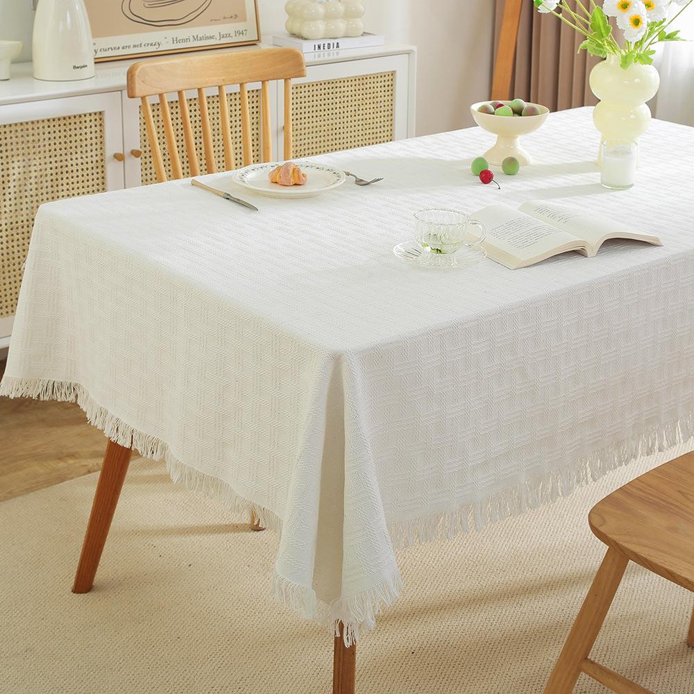 Cotton yarn fringed tablecloth tic-tac-toe French atmosphere dining table fabric decorative tablecloth cover towel coffee table tablecloth 90x150
Cotton yarn fringed tablecloth tic-tac-toe French atmosphere dining table fabric decorative tablecloth cover towel coffee table tablecloth 90x150