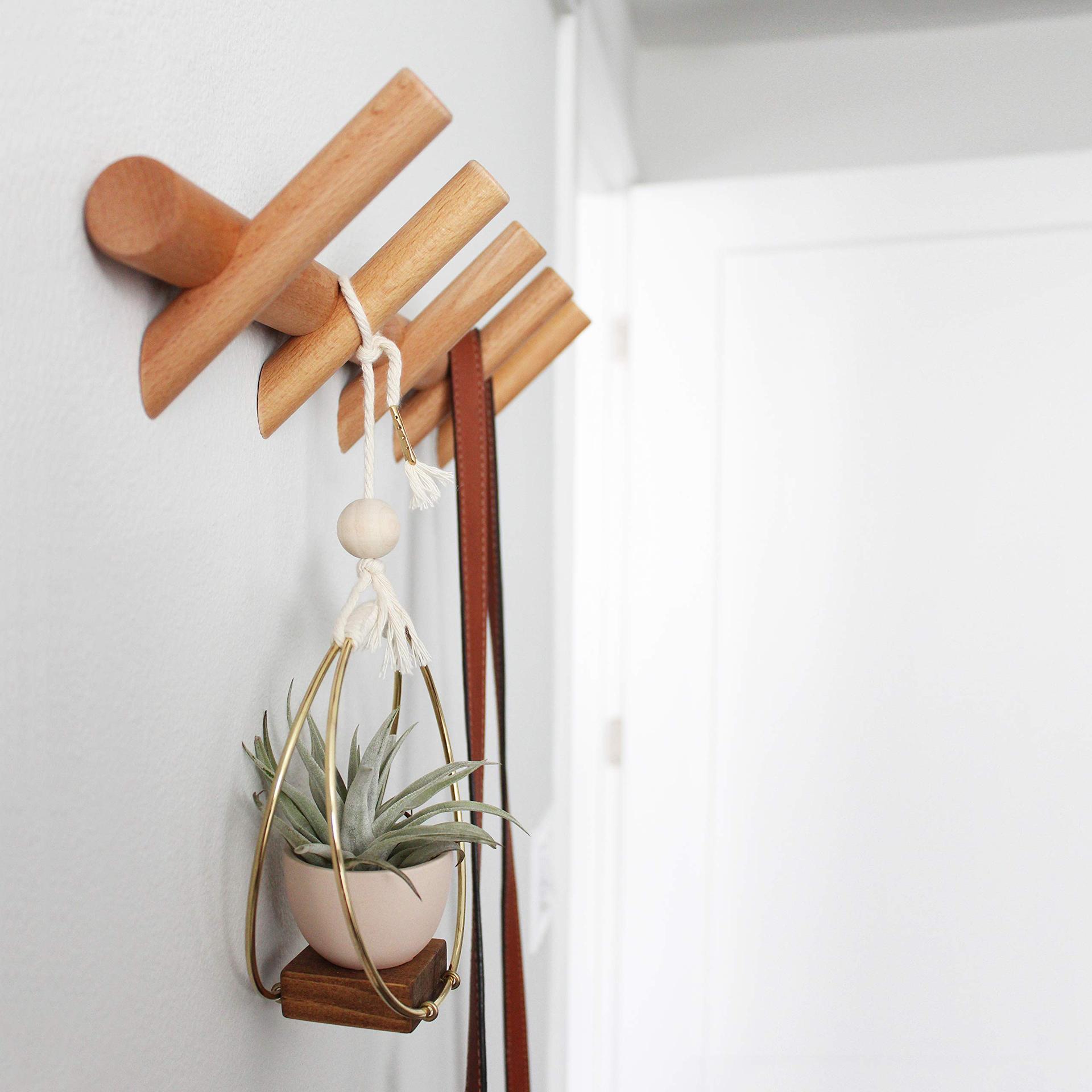 Wall-Mounted Wooden Coat Rack for Living Room or Bedroom Beech Wood 3 Hooks
Wall-Mounted Wooden Coat Rack for Living Room or Bedroom Beech Wood 3 Hooks